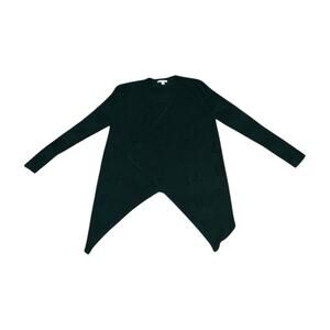 New York And Company Plush Open Front Cardigan Green Marled Size S